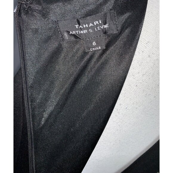 Tahari Arthur S Lavine Sheath Dress With Scarf Size 6 - Picture 7 of 8